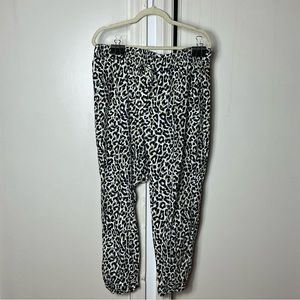 J Crew cuffed leopard print pants